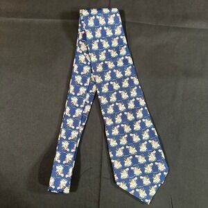 Burton Menswear Novelty Neck Tie 55" Bathing Hippo Graphic Print Cartoon
